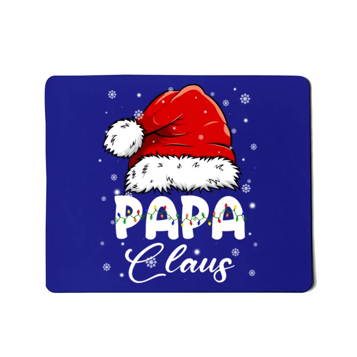 Santa Hat Reindeer Christmas Lights Decor Papa Claus Gift Mousepad