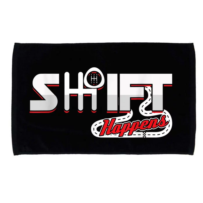 Shift Happens Race Racing Car Manual Mechanic Sportcar Microfiber Hand Towel