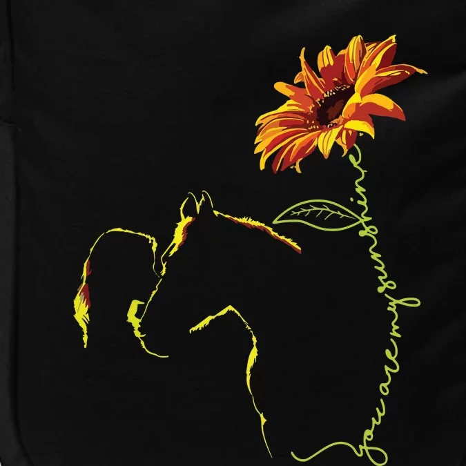 Sunflower Horseback Riding Equestrian Horse Lover Impact Tech Backpack