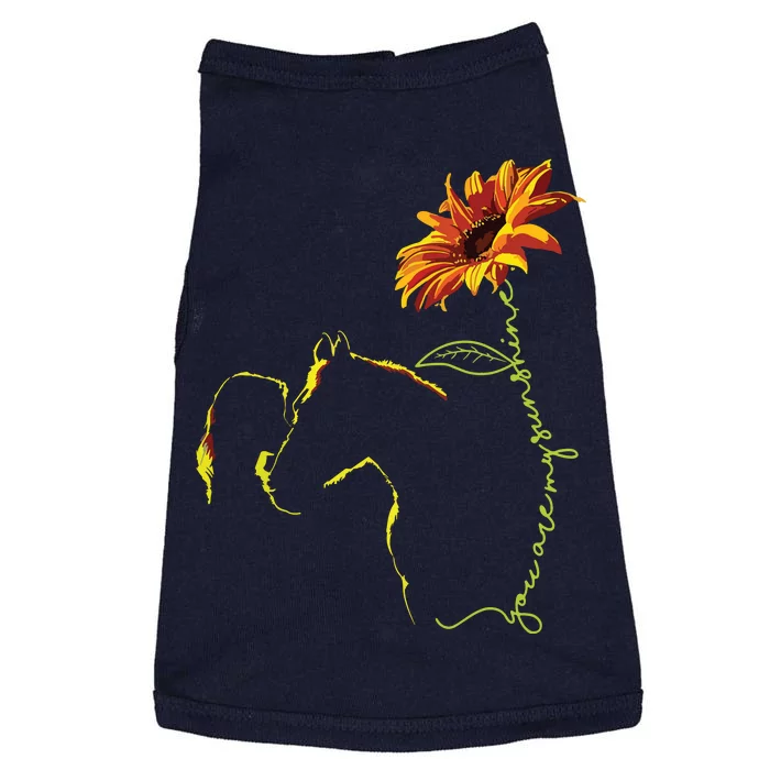 Sunflower Horseback Riding Equestrian Horse Lover Doggie Tank