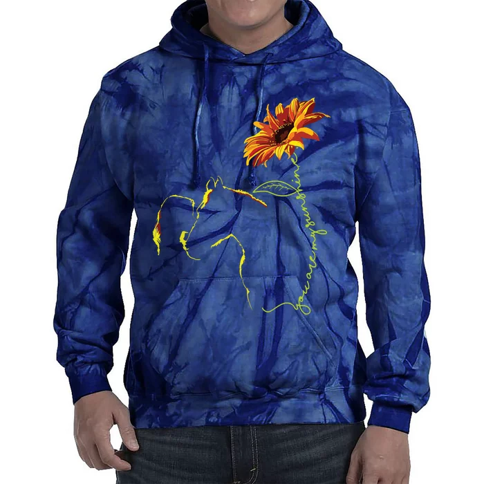 Sunflower Horseback Riding Equestrian Horse Lover Tie Dye Hoodie