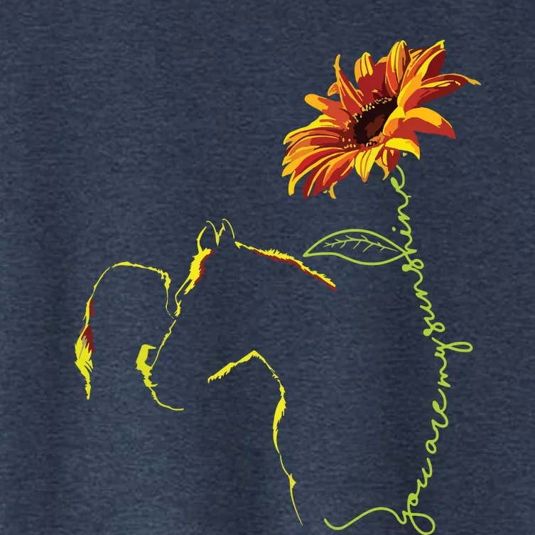 Sunflower Horseback Riding Equestrian Horse Lover Women's Crop Top Tee