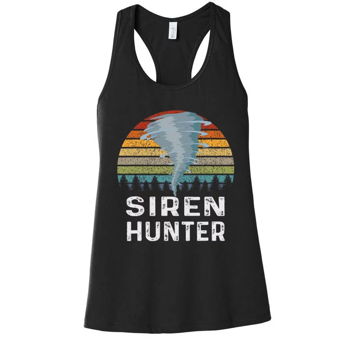 Siren Hunter Retro Tornado Chaser Women's Racerback Tank