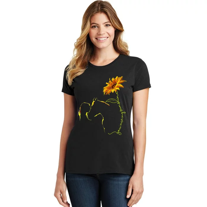 Sunflower Horseback Riding Equestrian Horse Lover Women's T-Shirt