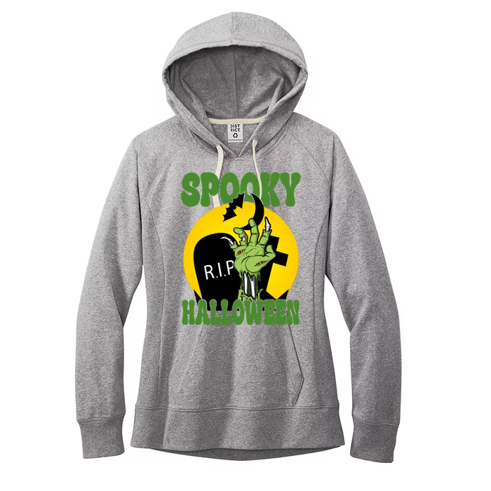 Spooky Halloween Rip Zombie Women's Fleece Hoodie