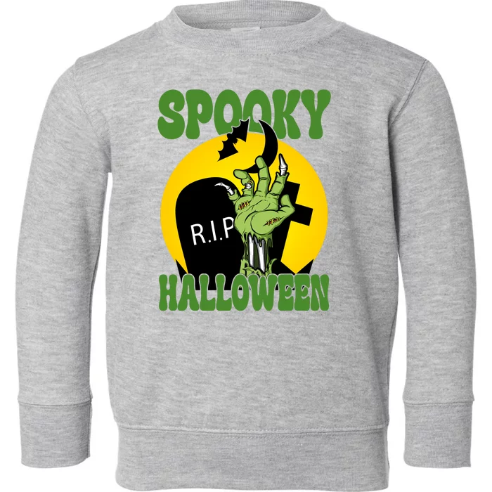 Spooky Halloween Rip Zombie Toddler Sweatshirt