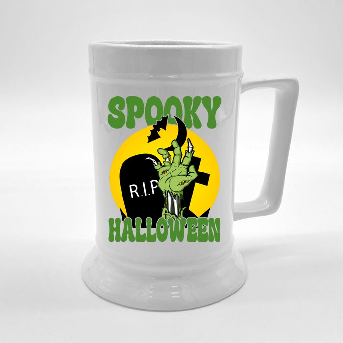 Spooky Halloween Rip Zombie Front & Back Beer Stein