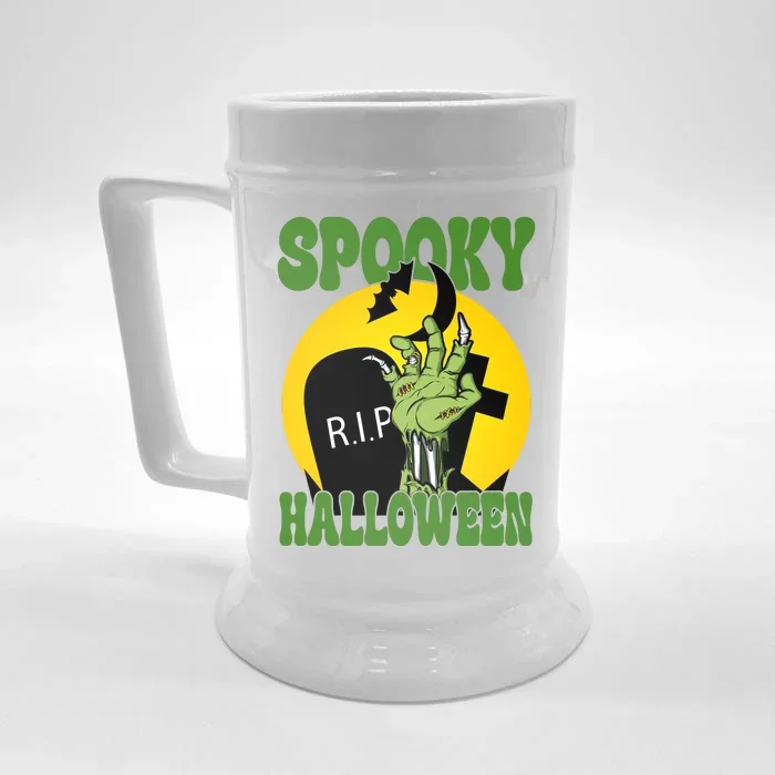 Spooky Halloween Rip Zombie Front & Back Beer Stein