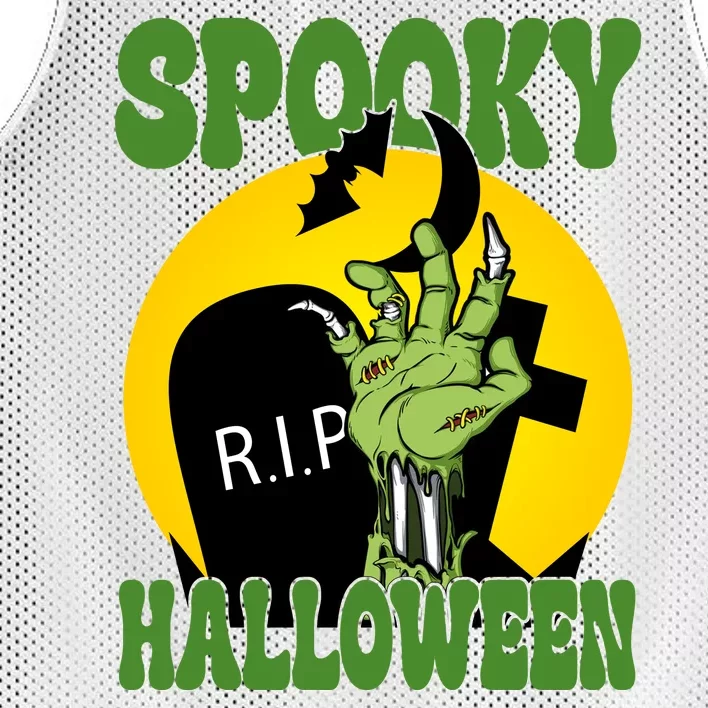 Spooky Halloween Rip Zombie Mesh Reversible Basketball Jersey Tank