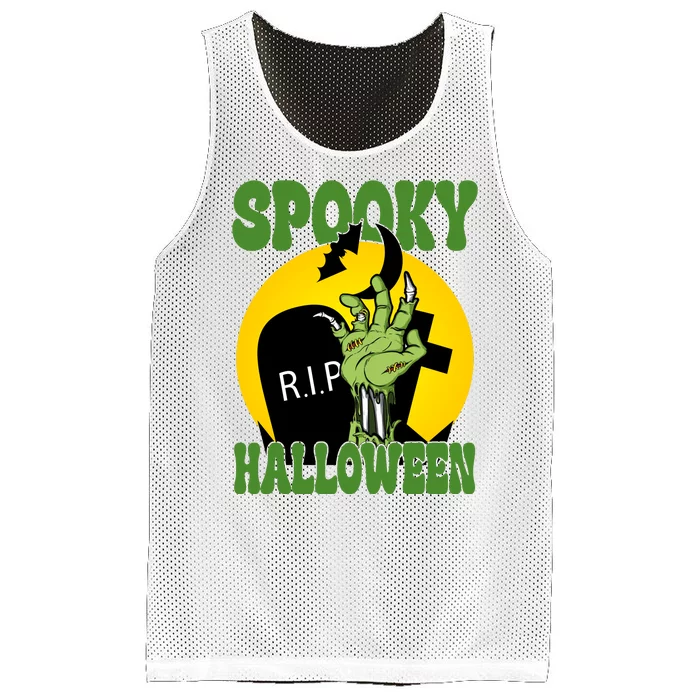 Spooky Halloween Rip Zombie Mesh Reversible Basketball Jersey Tank