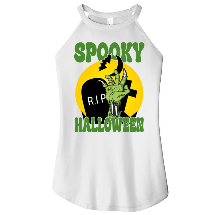 Spooky Halloween Rip Zombie Women’s Perfect Tri Rocker Tank