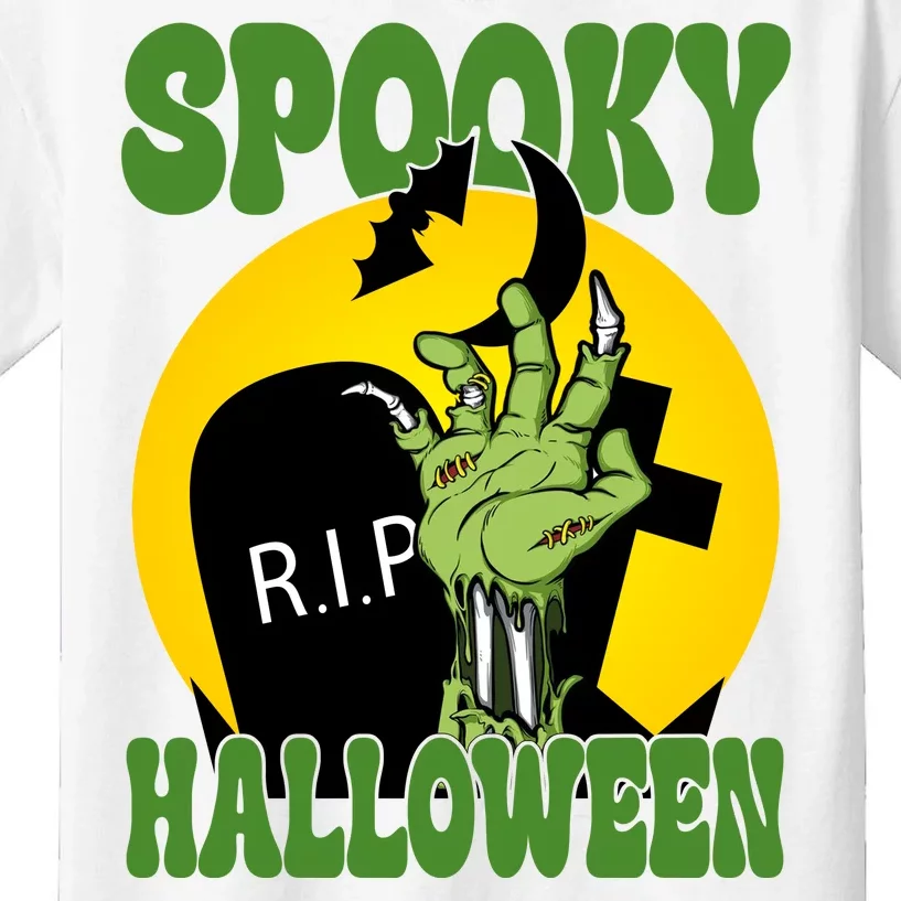 Spooky Halloween Rip Zombie Kids T-Shirt