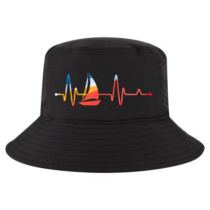 Sailing Heartbeat Retro Sailor Cool Comfort Performance Bucket Hat