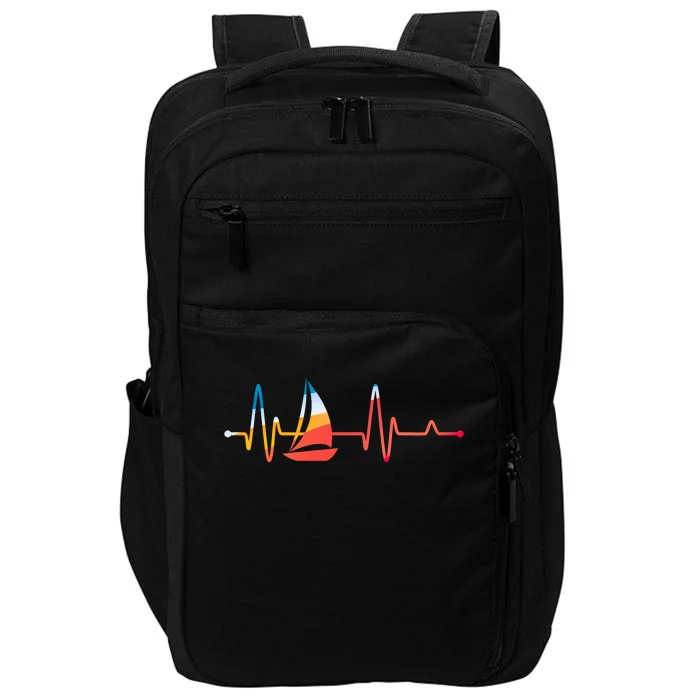 Sailing Heartbeat Retro Sailor Impact Tech Backpack