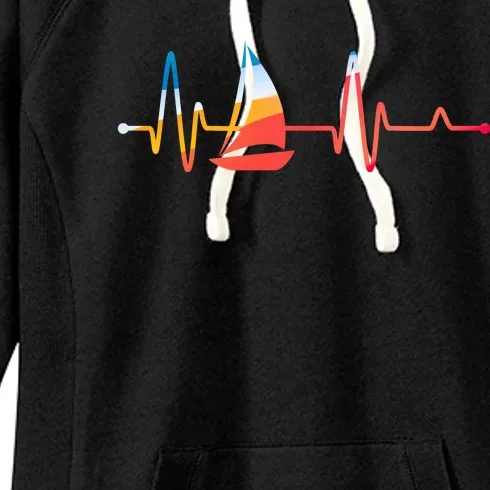 Sailing Heartbeat Retro Sailor Women's Fleece Hoodie