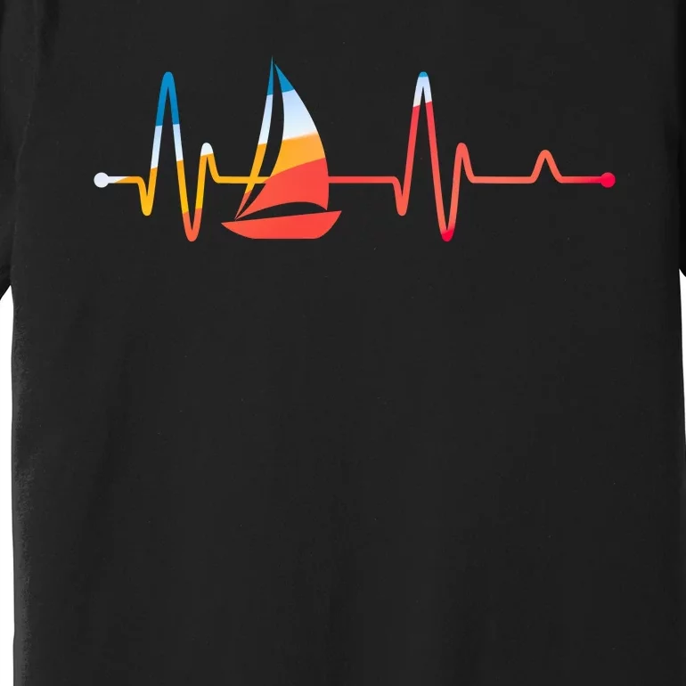 Sailing Heartbeat Retro Sailor Premium T-Shirt