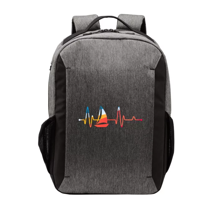 Sailing Heartbeat Retro Sailor Vector Backpack