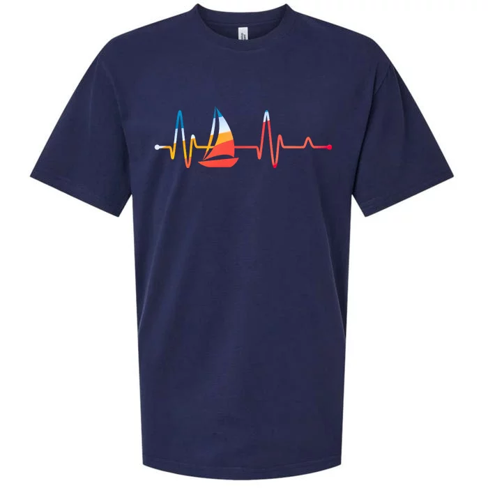 Sailing Heartbeat Retro Sailor Sueded Cloud Jersey T-Shirt