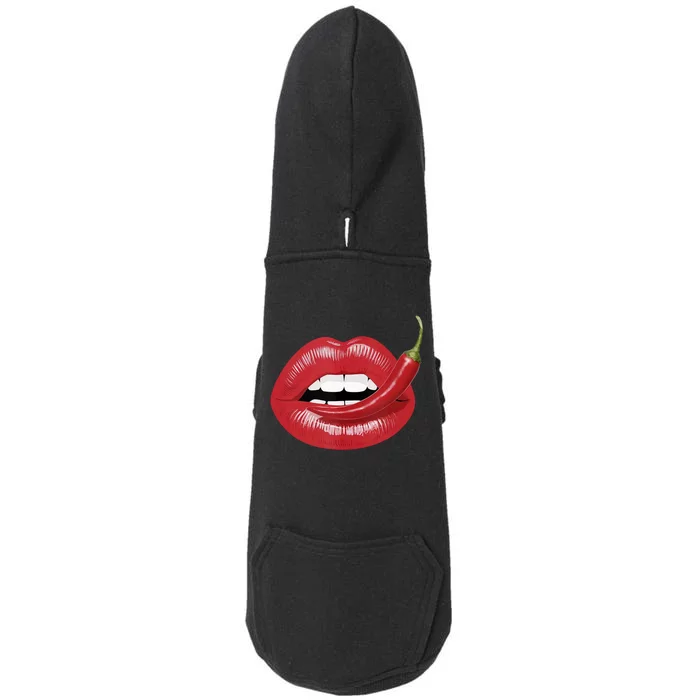 Sexy Hot Red Chili Pepper Lips Doggie 3-End Fleece Hoodie