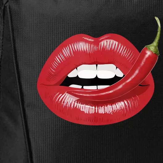 Sexy Hot Red Chili Pepper Lips City Backpack