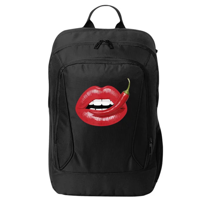 Sexy Hot Red Chili Pepper Lips City Backpack