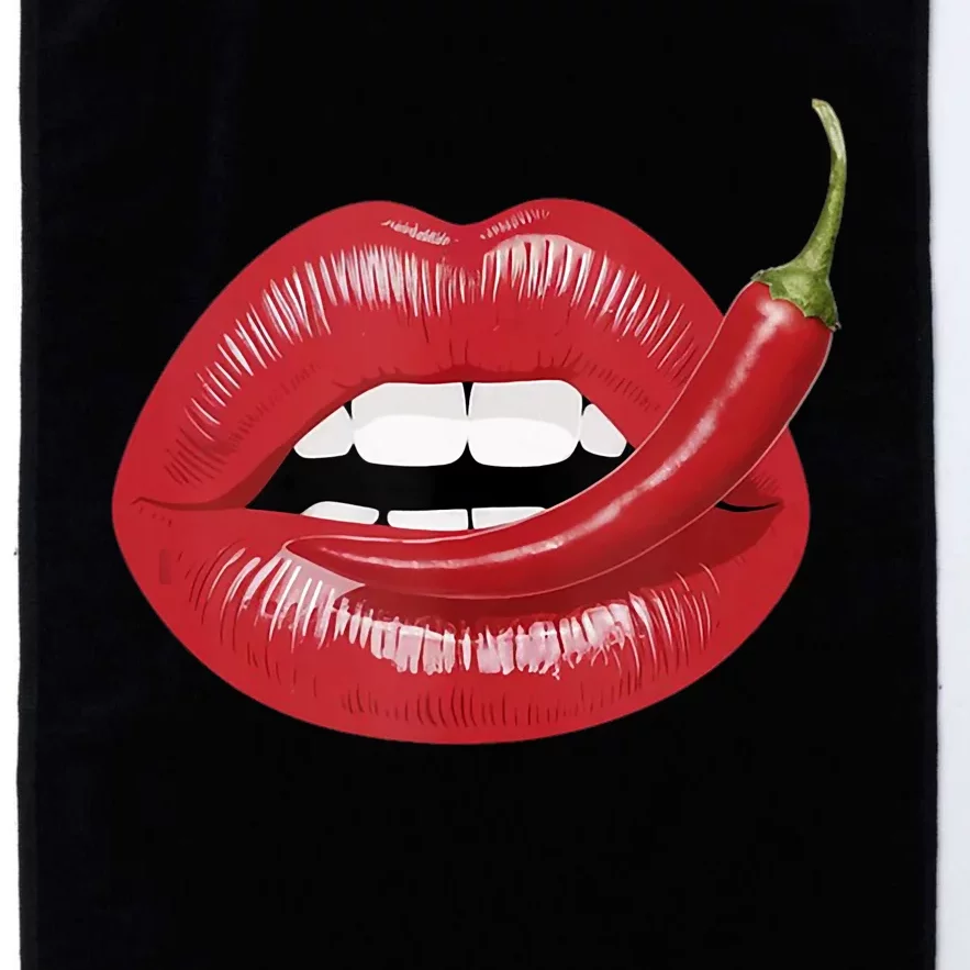 Sexy Hot Red Chili Pepper Lips Platinum Collection Golf Towel