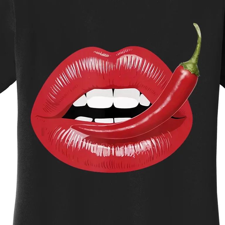 Sexy Hot Red Chili Pepper Lips Women's T-Shirt