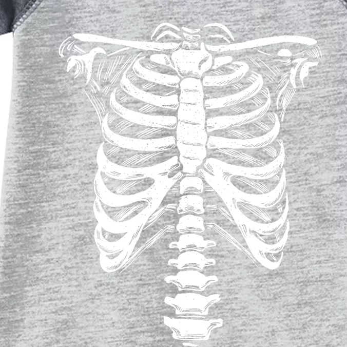 Skeleton Heart Rib Cage XRay Funny Halloween Infant Baby Jersey Bodysuit