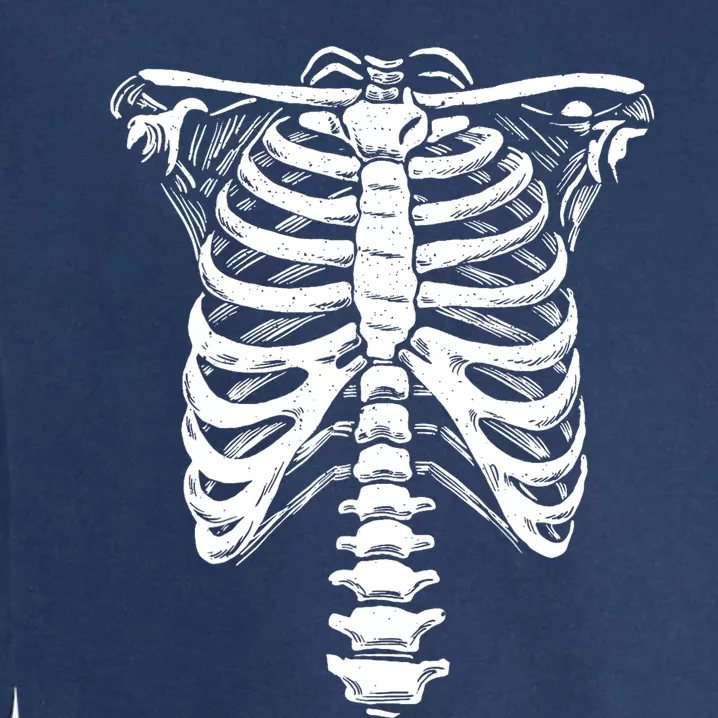 Skeleton Heart Rib Cage XRay Funny Halloween Garment-Dyed Sweatshirt