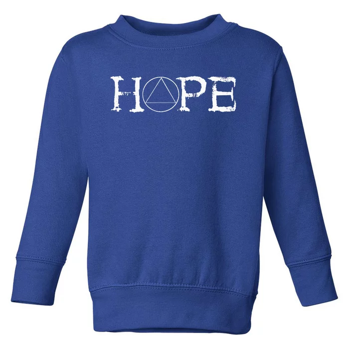 Sobriety Hope Recovery Alcoholic Abstinence Sober Aa Toddler Sweatshirt