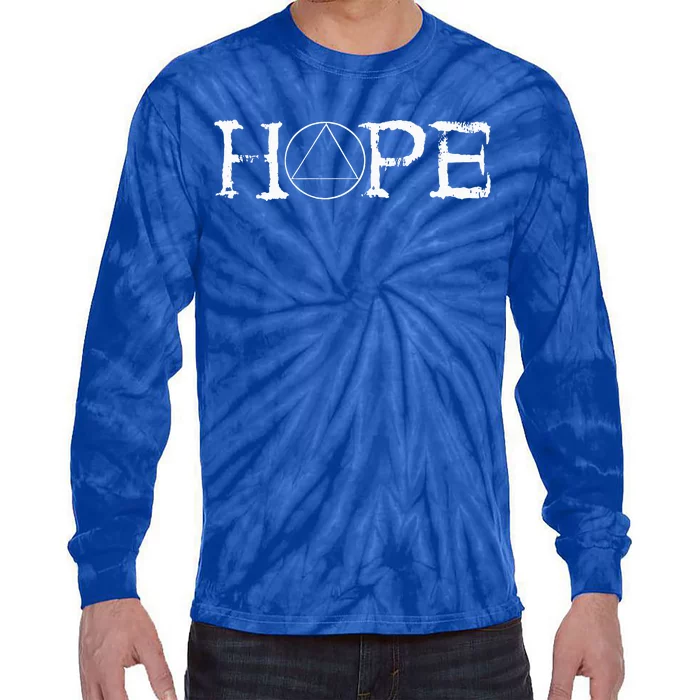 Sobriety Hope Recovery Alcoholic Abstinence Sober Aa Tie-Dye Long Sleeve Shirt