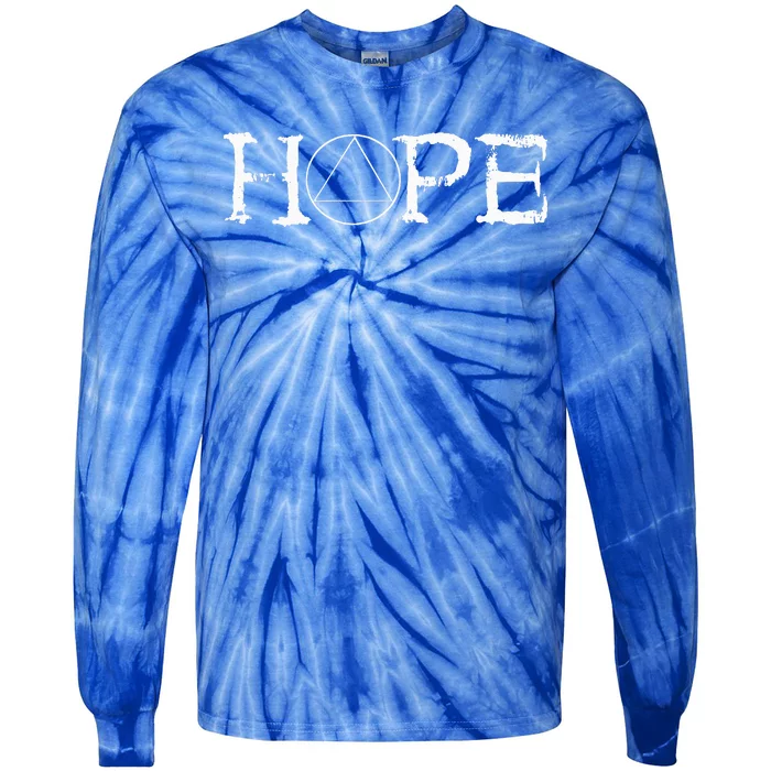 Sobriety Hope Recovery Alcoholic Abstinence Sober Aa Tie-Dye Long Sleeve Shirt