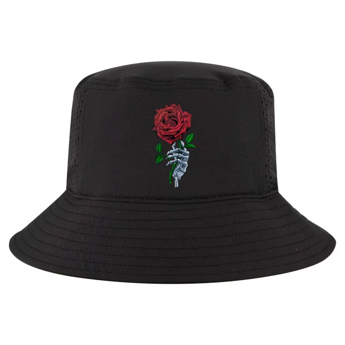 Skeleton Hand Red Rose Flower Cool Comfort Performance Bucket Hat