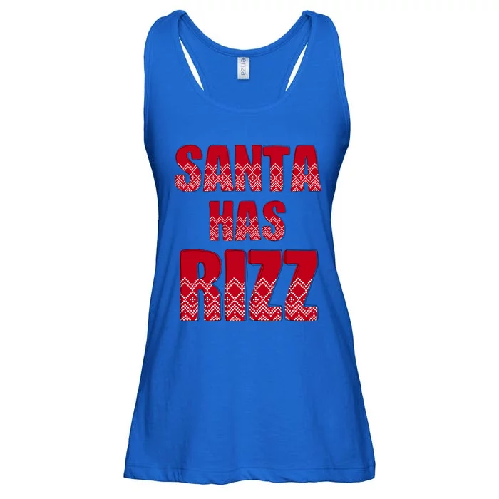 Santa Has Rizz Funny Gen Alpha Slang Christmas Teacher Ladies Essential Flowy Tank