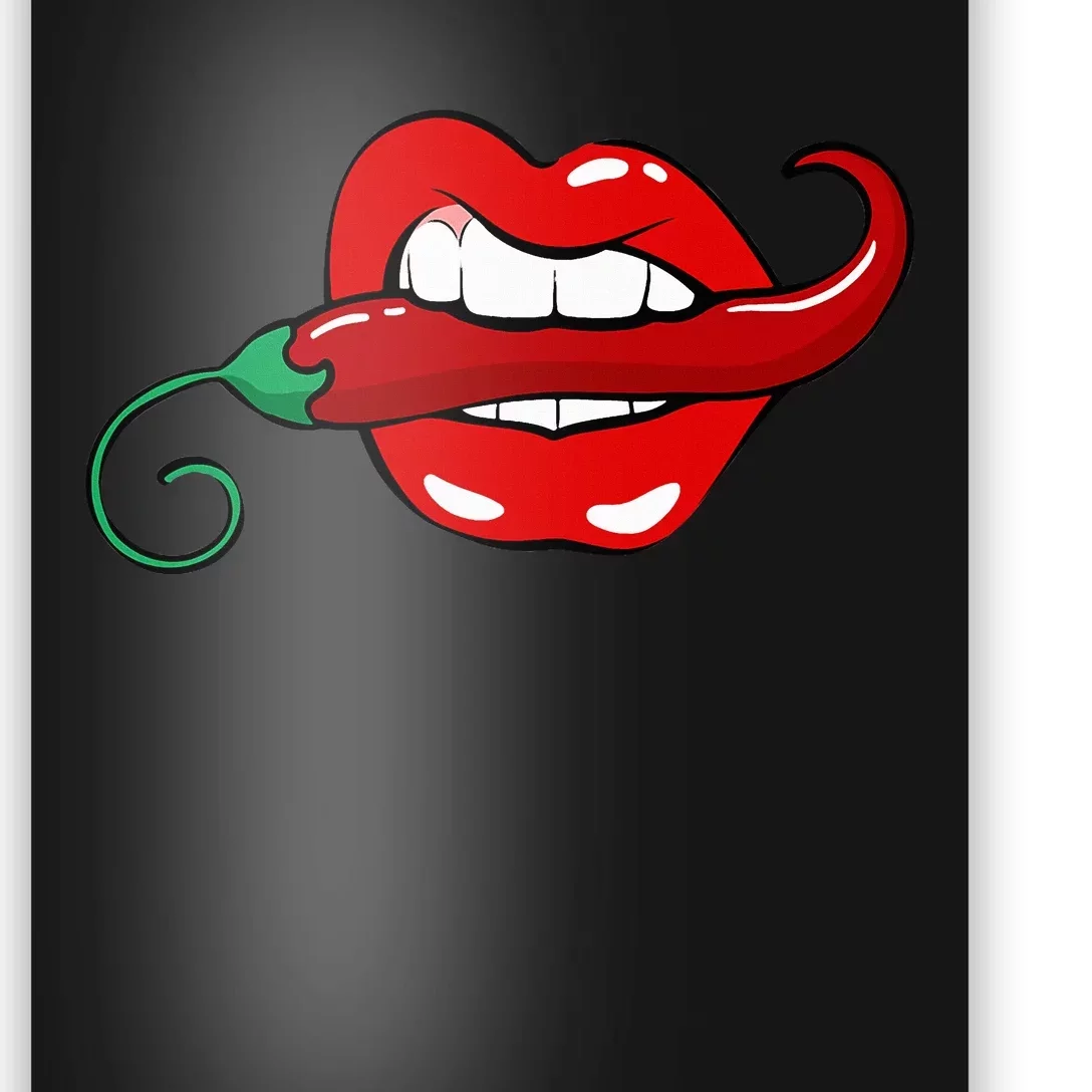 Sexy Hot Red Chili Pepper Lips Poster