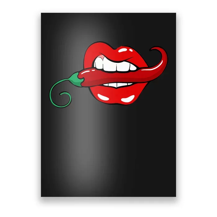 Sexy Hot Red Chili Pepper Lips Poster