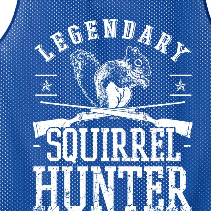 Squirrel Hunter Riffle Shotgun Hunting Wildlife Gift Mesh Reversible Basketball Jersey Tank