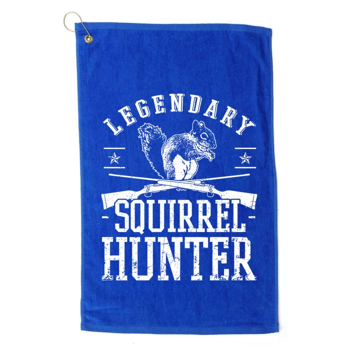 Squirrel Hunter Riffle Shotgun Hunting Wildlife Gift Platinum Collection Golf Towel