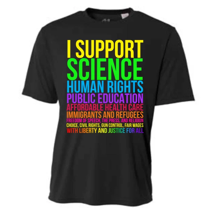 Science Hu Rights Education Health Care Freedom Gift Cooling Performance Crew T-Shirt