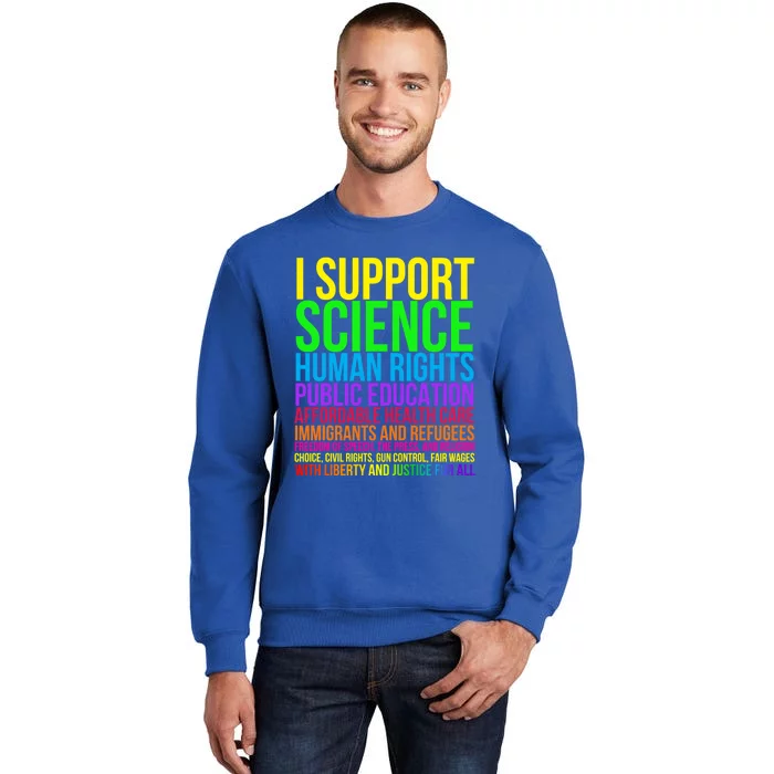 Science Hu Rights Education Health Care Freedom Gift Tall Sweatshirt