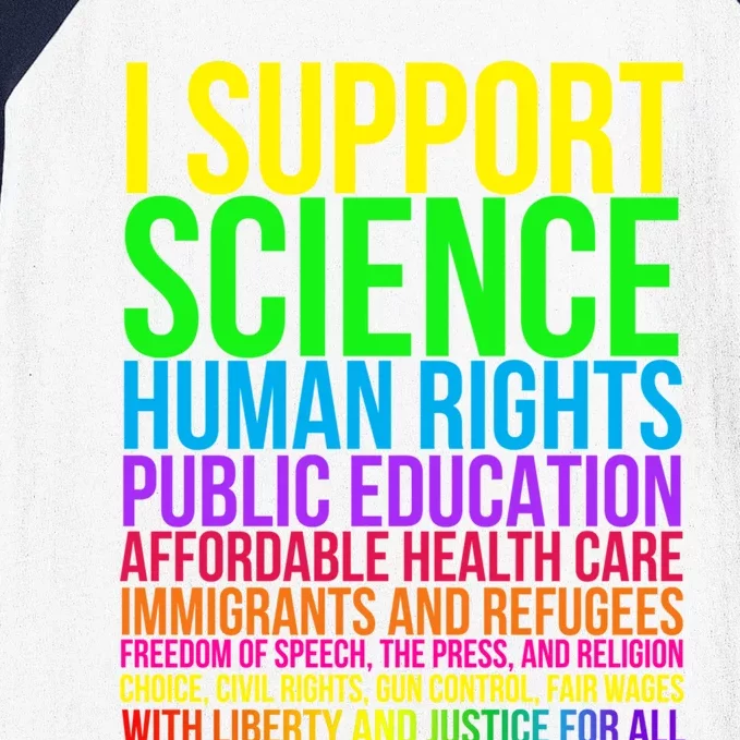 Science Hu Rights Education Health Care Freedom Gift Baseball Sleeve Shirt