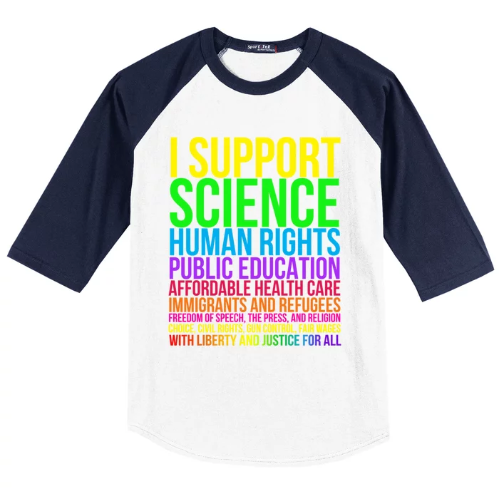 Science Hu Rights Education Health Care Freedom Gift Baseball Sleeve Shirt