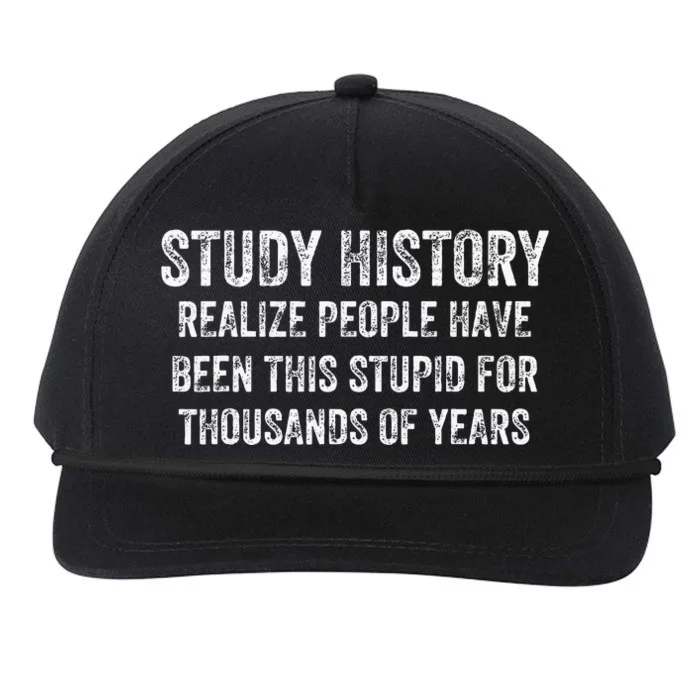 Study History Realize People Have Been This Stupid Snapback Five-Panel Rope Hat