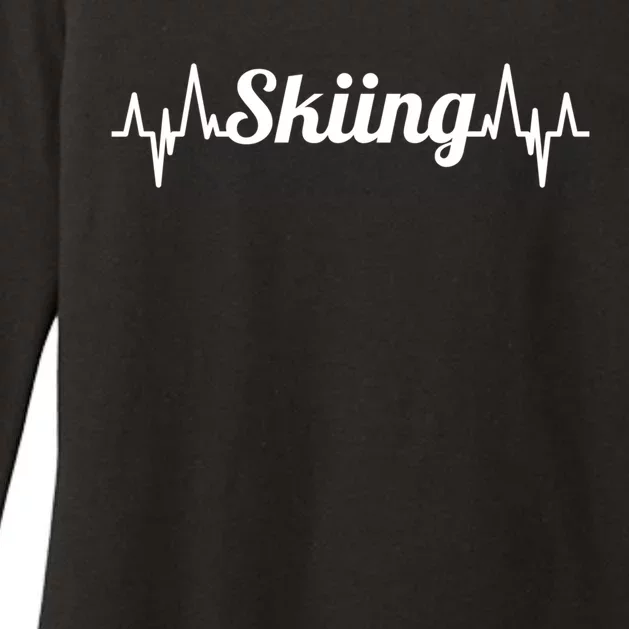 Skiing Heartbeat Skiing Teacher Winter Sports Gift Womens CVC Long Sleeve Shirt