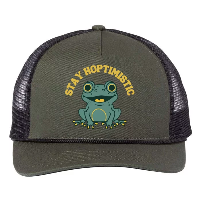 Stay Hoptimistic Retro Rope Trucker Hat Cap