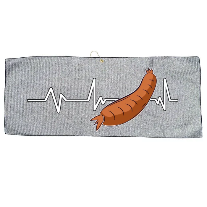 Sausage Heartbeat Sausage Gift Sausage Gift Large Microfiber Waffle Golf Towel