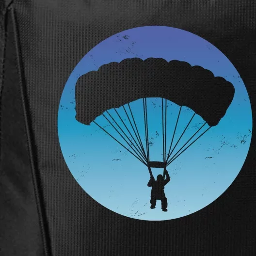 Skydiving Hobby Silhouette City Backpack