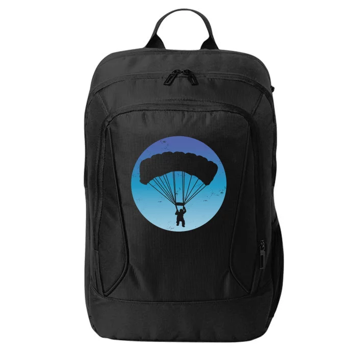 Skydiving Hobby Silhouette City Backpack