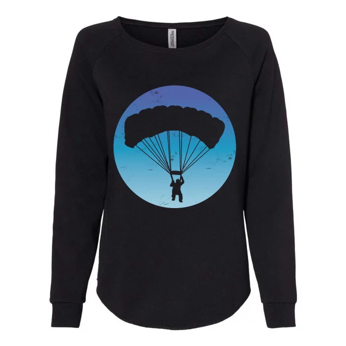 Skydiving Hobby Silhouette Womens California Wash Sweatshirt