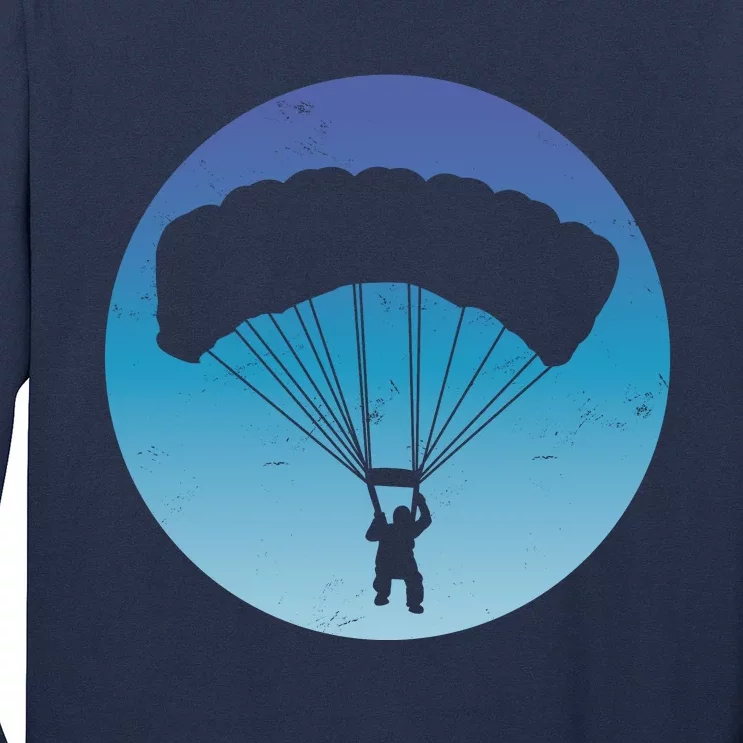 Skydiving Hobby Silhouette Long Sleeve Shirt